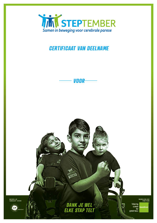 Steptember Certificaat Algemeen